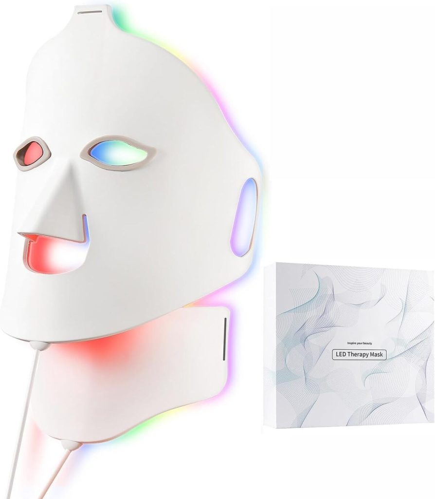 Test du masque LED visage anti-âge de thérapie lumineuse