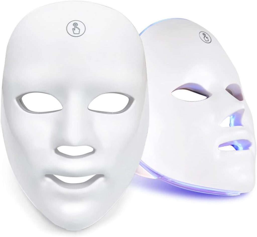 Test du masque LED visage et cou 7 couleurs : rajeunissement photonique