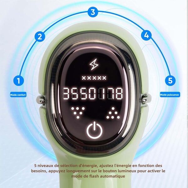 Minos love Épilateur Laser IPL - Épilation Permanente et Indolore pour Femme et Homme - Visage, Jambes, Aisselles et Maillot