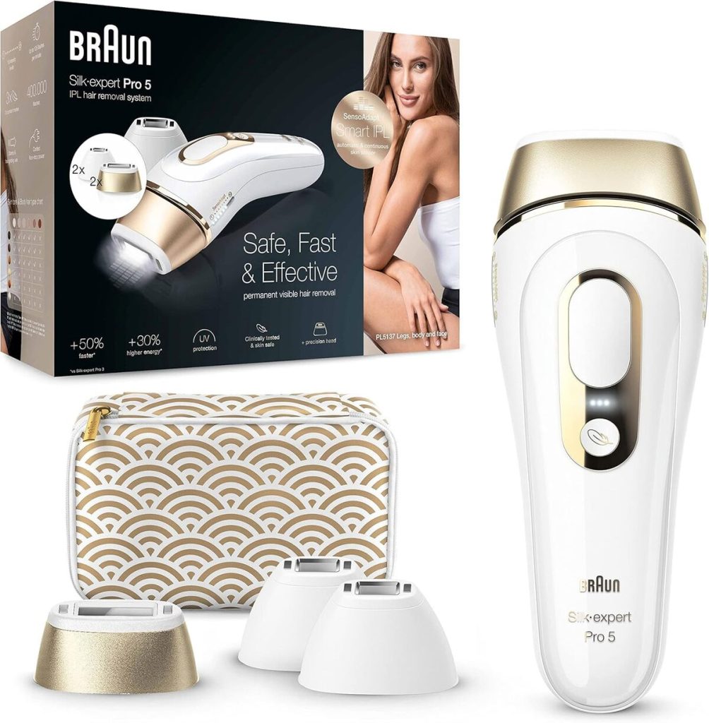 Test de l'épilateur à lumière pulsée Braun Silk·expert Pro 5 PL5137MN