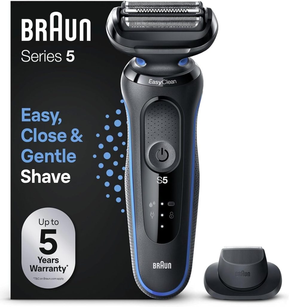 Test du Braun Series 5 51-B1200s : rasoir électrique Wet & Dry doté d'accessoires tondeuse