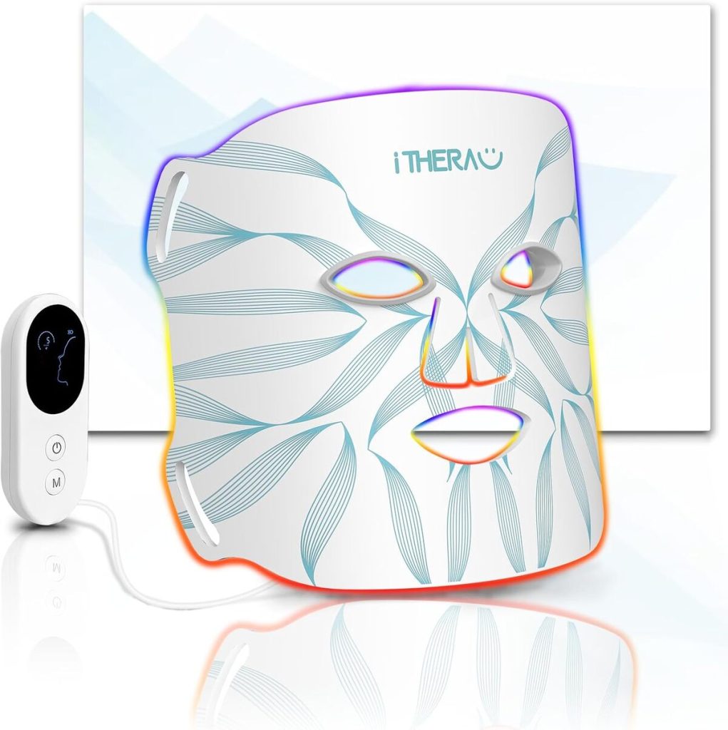 Test iTHERAU masque LED visage : luminothérapie anti-âge et rajeunissement