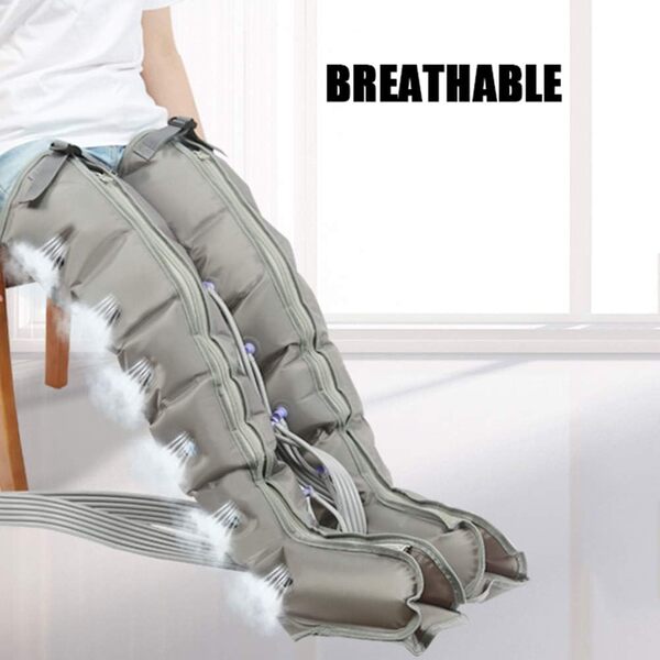 XJZHANG Machine De Massage À Compression d'air À 8 Cavités pour Jambe, Booster De Circulation De Masseur De Jambe Soulage Les Poches Et L'œdème Améliore L'obésité Et Soulage La Fatigue