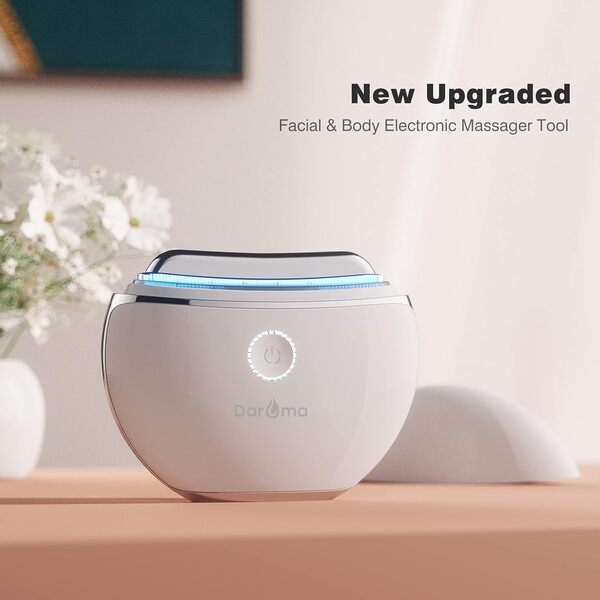 DAROMA Gua Sha Electric, outils de massage du visage et du corps améliorés 2024, technologie tout-en-un 4 fonctionnalités, anti-âge, anti-rides, détoxifiant, soulage les douleurs et la pression,