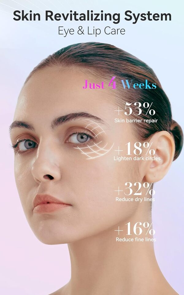 Appareil Massage des Yeux EMS,TOUCHBeauty Masseur Oculaire Electrique Anti Rides Anti-âge, avec Microcourant et Chauffant, pour Elimine Rides Poches et Cernes AG-1883（Blanc）