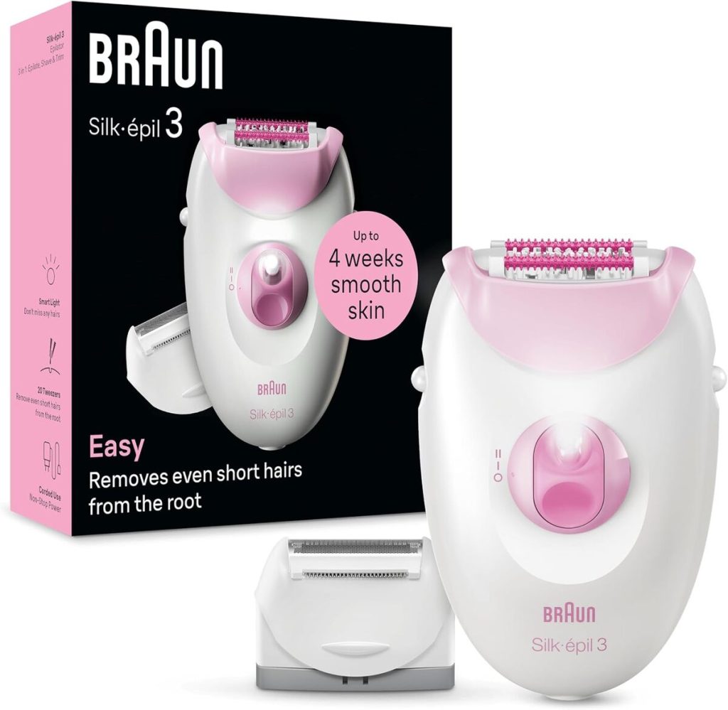 Test Braun Silk-épil 3-031 : épilateur filaire rose