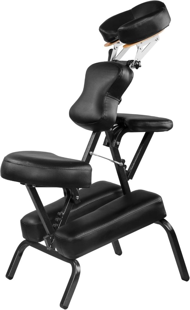 Test chaise de massage pliante Movit, jusqu'à 200 kg, noir