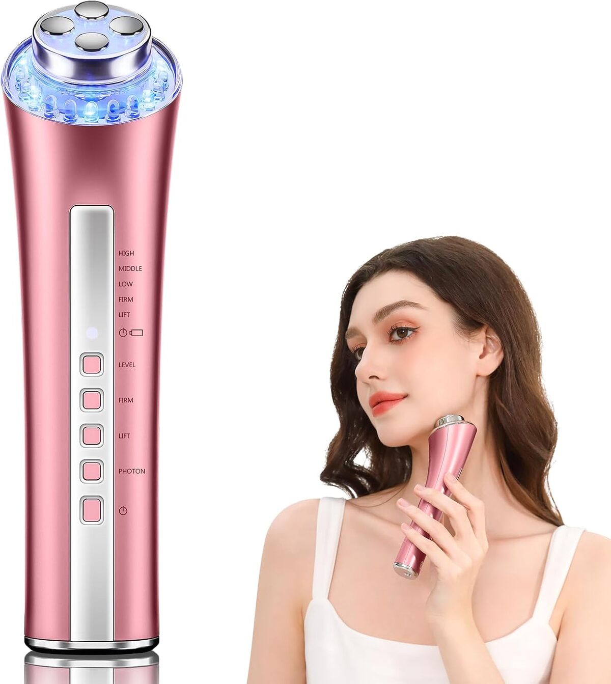 Appareil De Soin Anti-rides MYTEX-SHOP Avec Détecteur LED - Soin Visage Unisexe - Prix Promotionnel