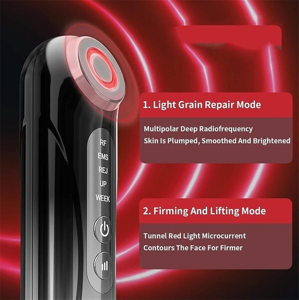 Soins de la peau par radiofréquence Appareil beauté, Appareil massage micro-courant raffermir et lifter le visage, pour le rajeunissement la peau, l'élimination des rides et l'anti-âge