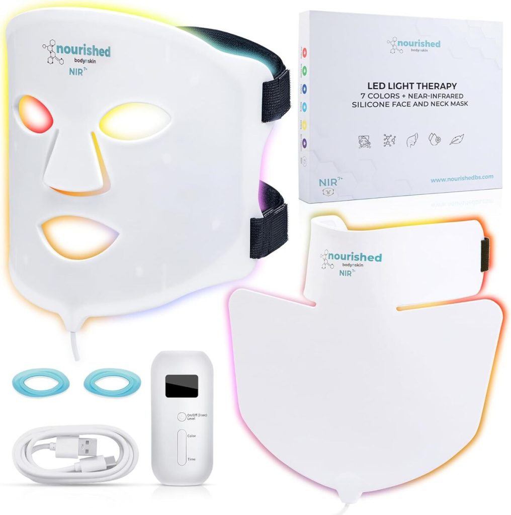 Test masque LED Nourished Bodynskin : luminothérapie anti-âge
