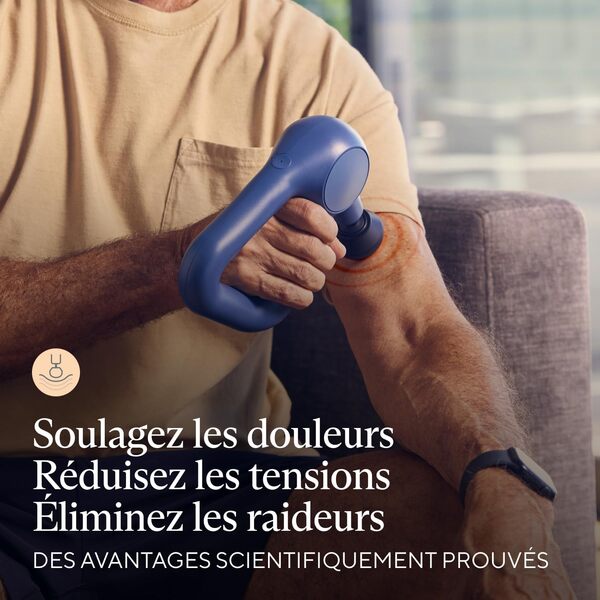 Theragun Relief pistolet de massage à percussion portable – Facile à utiliser, confortable et léger pour soulager la douleur quotidienne dans le cou, le dos, les jambes, les épaules et le corps