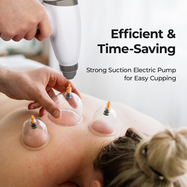 Ensemble de ventouses électriques 12 pièces, masseur anti-cellulite, ventouses rechargeables, ensemble d'aspiration réglable, gua sha et appareil de ventouses, soulagement des maux de dos