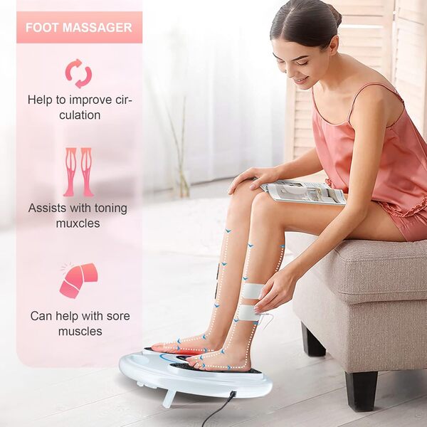 Stimulateur Circulatoire pour Jambes OSITO - Appareil Massage Circulation Sanguine, 25 Modes, 99 Niveaux d'Intensité, Soulagement Douleurs et Relaxation