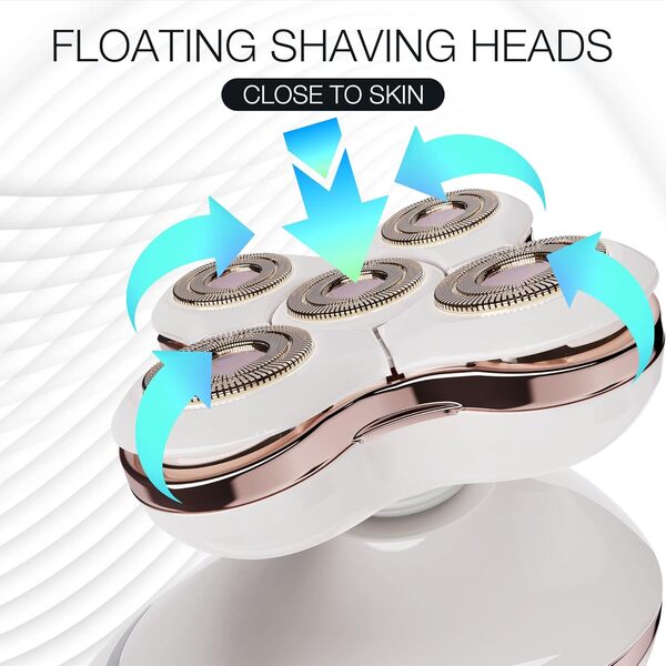 VIMC Rasoir électrique, meilleur rasoir, tondeuse rechargeable avec tête amovible pour jambes de femme, bikini, visage, lèvres, épilation sans fil humide et sec pour femme