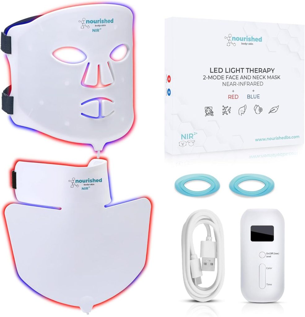 Test du masque LED Nourished Bodynskin : soin anti-âge pour le visage et le cou