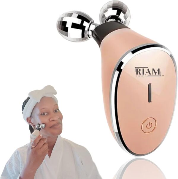 RIAM Appareil facial à micro-courant – Appareil de raffermissement et de rajeunissement de la peau pour le visage et le cou – Masseur du visage anti-âge et anti-rides – Outil de soins de la peau à