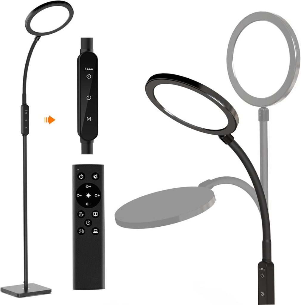 Test de la lampe de luminothérapie RICIAL : col de cygne flexible et contrôle tactile