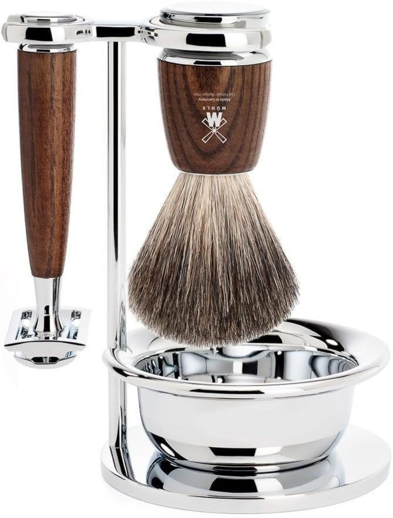 Test du set de rasage Mühle Rytmo : brosse, rasoir classique & bol
