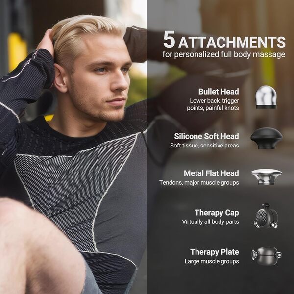 RapidGun Appareil de massage des tissus profonds Lite - Batterie au lithium 2600 mAh