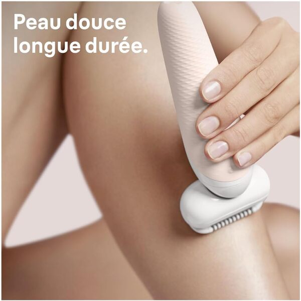 Braun Silk-épil 9 Flex Épilateur Électrique Femme + FaceSpa Brosse Exfoliante & Nettoyage, Plus Mini-Rasoir Visage, Avec Tête Flexible Pour Une Épilation Plus Facile, 9-105, Blanc/Dore