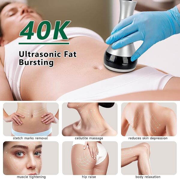 Cozion 40K Corps Amincissant Machine Appareil Anti Cellulite, 3 en 1 Lipocavitation Radiofrequence Appareil Multipolaire Radiofréquence Visage Corp Entier Masseur Amincissants et Raffermissants