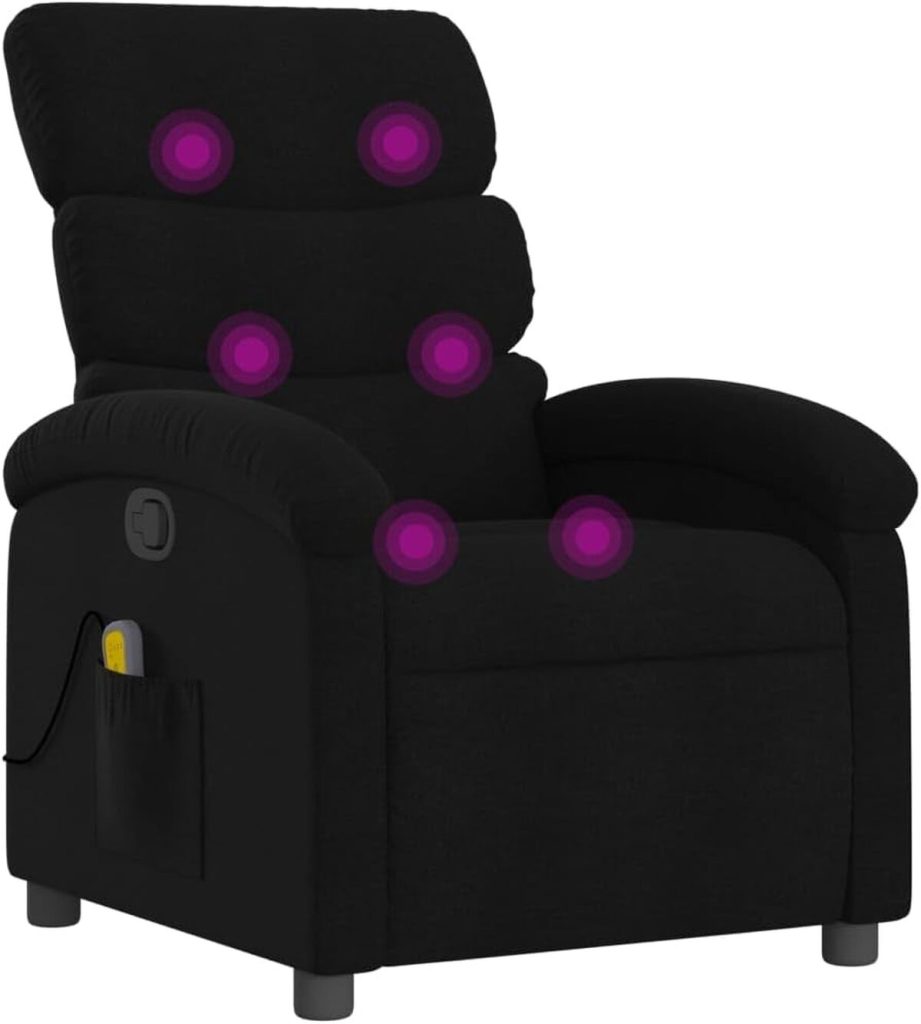 Avis fauteuil relaxant vidaXL noir : massage et confort ajustable