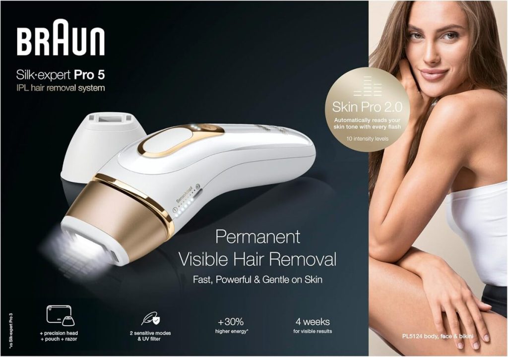 Test : braun IPL Silk Expert Pro 5 PL5124, épilation permanente efficace