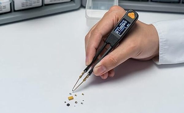 LCR Research Pro1 Plus - 100 kHz LCR mètre avec précision de 0,1 % - Testeur LED - Testeur ESR - Pince à épiler SMD intelligente - Avec conseils de test de rechange