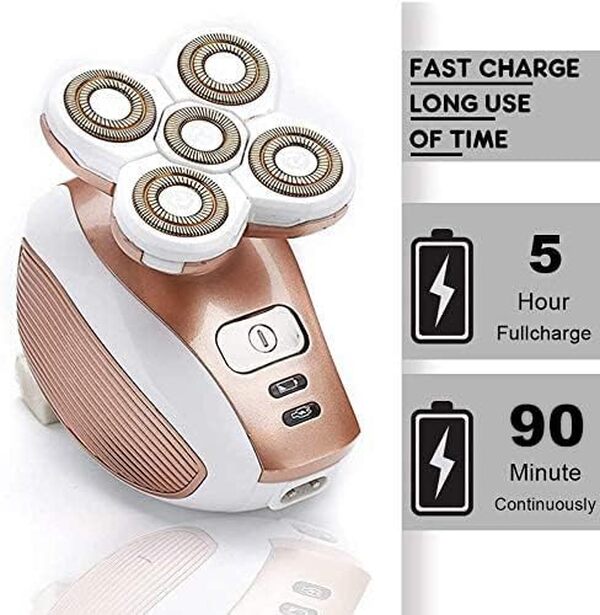 Rasoir électrique indolore pour femme, rechargeable et étanche, épilateur sans fil pour jambes, visage, lèvres, bikini – Vu à la télévision (mise à niveau)