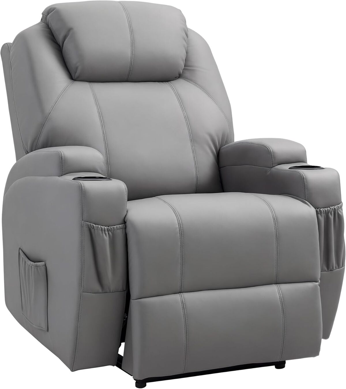 Fauteuil Massant KOMHTOM Inclinable 140° Avec Chauffage Et Rotation 360° - Noir, 110kg Max - 4