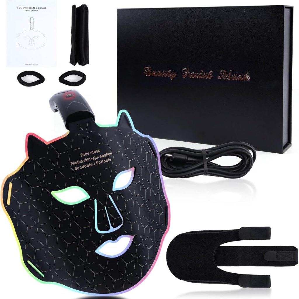 Test du masque facial LED luminothérapie à 3 modes