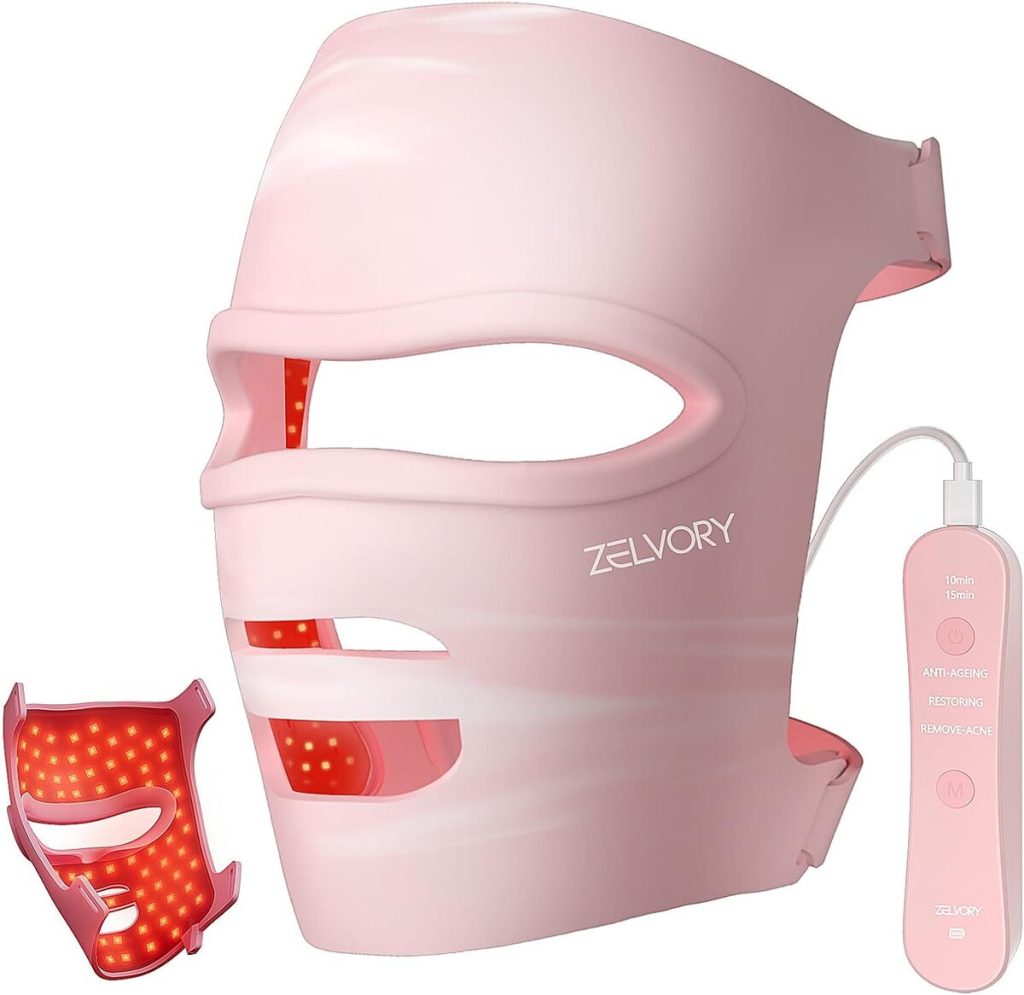 Test du masque LED visage anti-âge portable sans fil