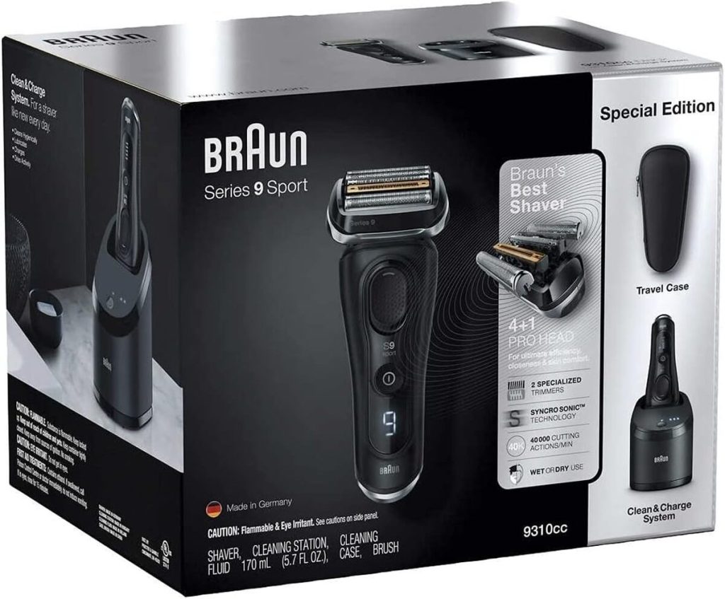 Test du rasoir Braun Sport Series 9 : système Clean and Charge