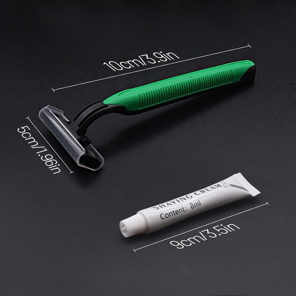 Lot de 1000 rasoirs jetables pour femmes, hommes, rasoirs jetables en vrac emballés individuellement pour hommes, femmes et dames, polyvalents emballés individuellement - vert