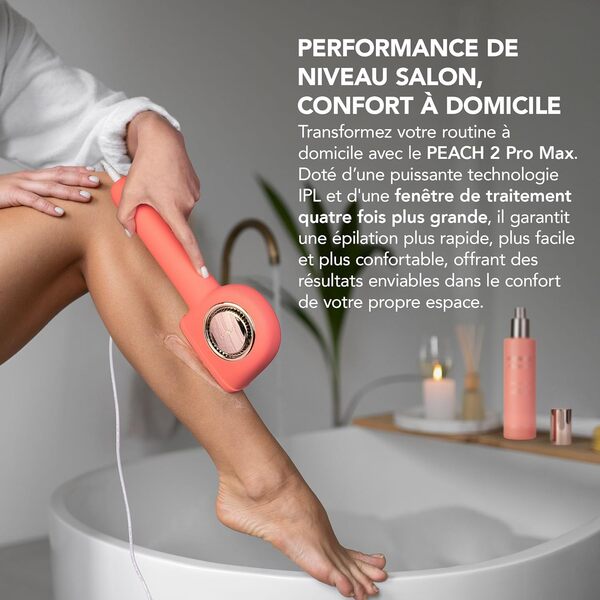 FOREO PEACH 2 Pro Max Appareil IPL – Epilateur Electrique Femme et Homme, Epilateur Laser Visage & Corps – Épilation Définitive IPL pour une Peau Lisse – Beauté & Soins à Domicile