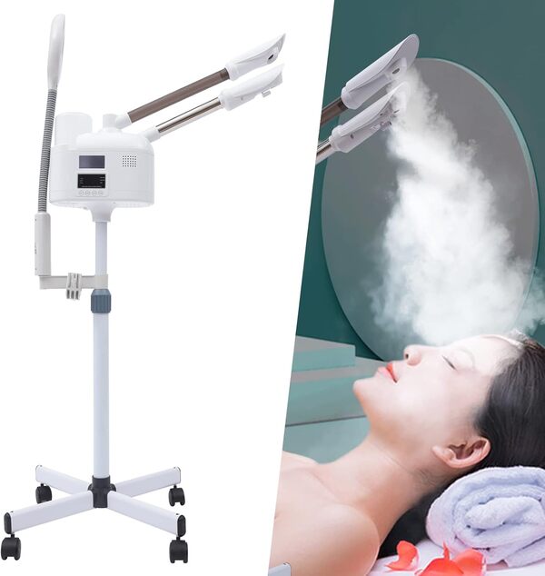 FACIAL_STEAMER Appareil à vapeur pour le visage 750 W Blanc Nettoyage en plastique