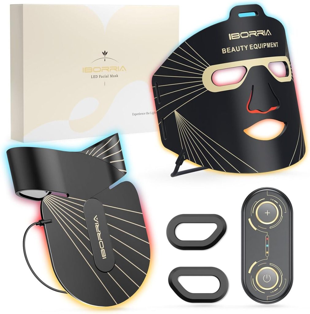 Test du masque facial LED IBORRIA : soin maison pour peau rayonnante