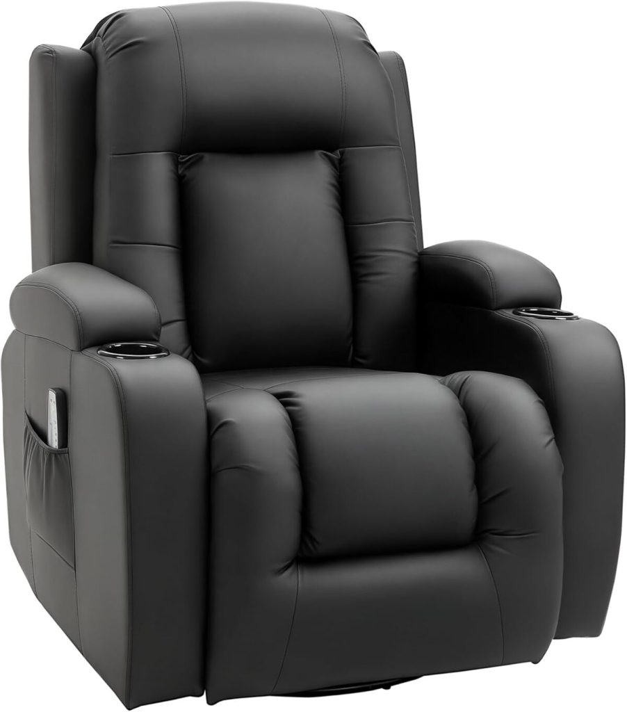 Test : fauteuil de massage inclinable HOMCOM pivotant à 360°