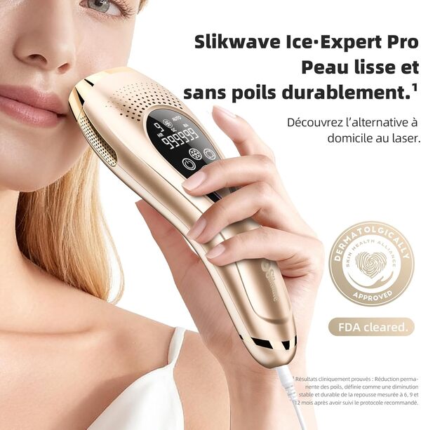 Épilateur IPL Indolore à Domicile pour Femme et Homme – Visage, Corps, Bikini – 9 Niveaux, Modes Auto/Manuel, Refroidissement Glacé, Têtes Magnétiques, 4 Modèles