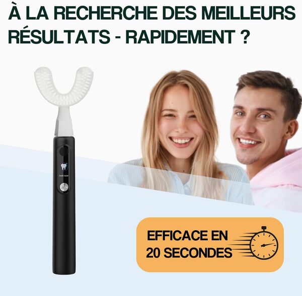 New 2025 Y-Brush Ultra Premium - Brosse à dents électrique Sonique Automatique, blanchiment - Batterie 6 mois, 6 modes -élimination avancée de la plaque, Adulte