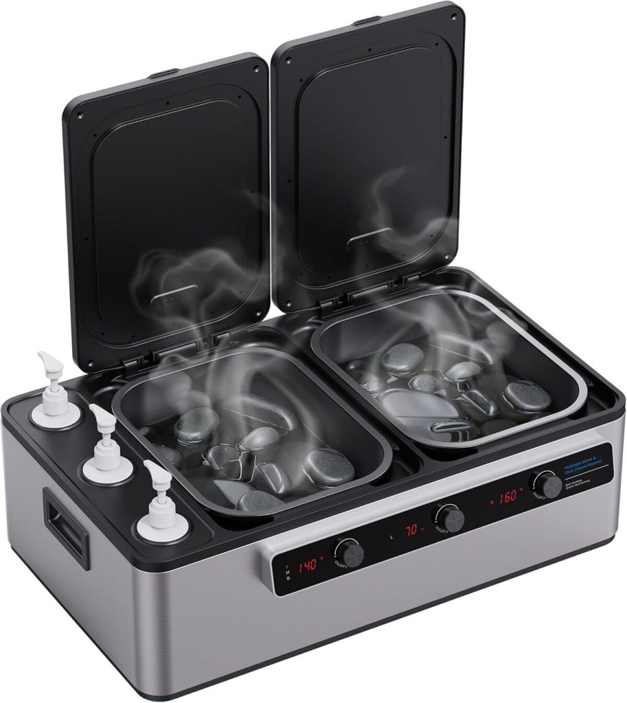 Test de l'appareil chauffant Promafit Hot Stone : kit massage professionnel multifonction