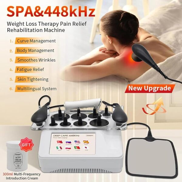 448k Appareil De Physiothérapie à Chaud, élimination De La Graisse Corporelle, Amincissement, Machine De Thérapie Tecar Faciale Et Corporelle Par Radiofréquence, Favorisant La Circulation Sanguine
