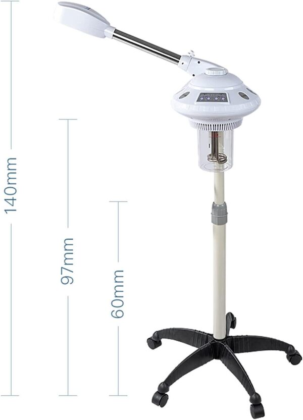 Vapeur Visage Vaporisateur Facial 750W Professionnel Sauna Facial Ozone Vaporisateur pour Salon de Beauté, SPA, Maison