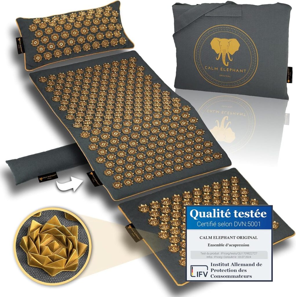 Test du tapis d'acupression Calm Elephant Original XXL : soulagement et sérénité