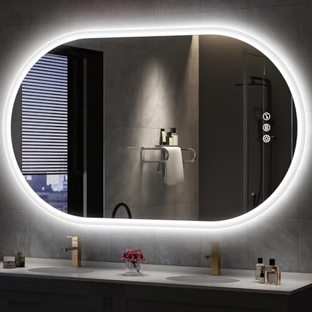 Test du miroir LED Bluetooth S'bagno Ovale 60x100cm : anti-buée et lumineux