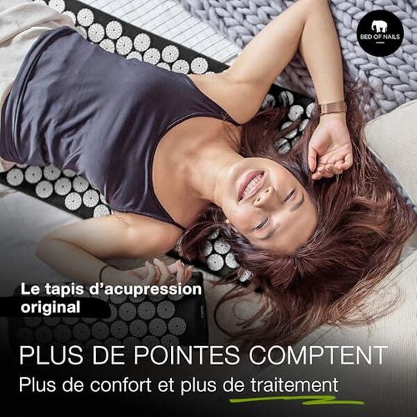 DĂ©couvrez notre analyse dĂ©taillĂ©e du tapis d'acupression Bed of Nails Original : bien-ĂȘtre, dĂ©tente et soulagement pour un confort quotidien assurĂ©.