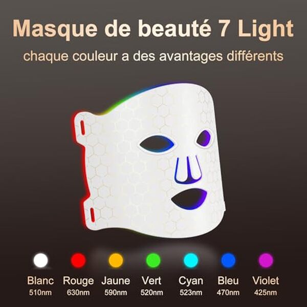 Découvrez les effets anti-âge et rajeunissants du masque Led 7 couleurs de Profey. Illuminez votre teint et réduisez les signes du vieillissement grâce à une technologie innovante et efficace.