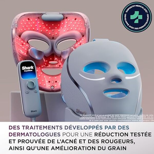 Explorez le Test Shark CryoGlow masque LED lilas : une révolution lumineuse pour votre routine skincare qui offre des résultats visibles grâce à une technologie de pointe innovante.