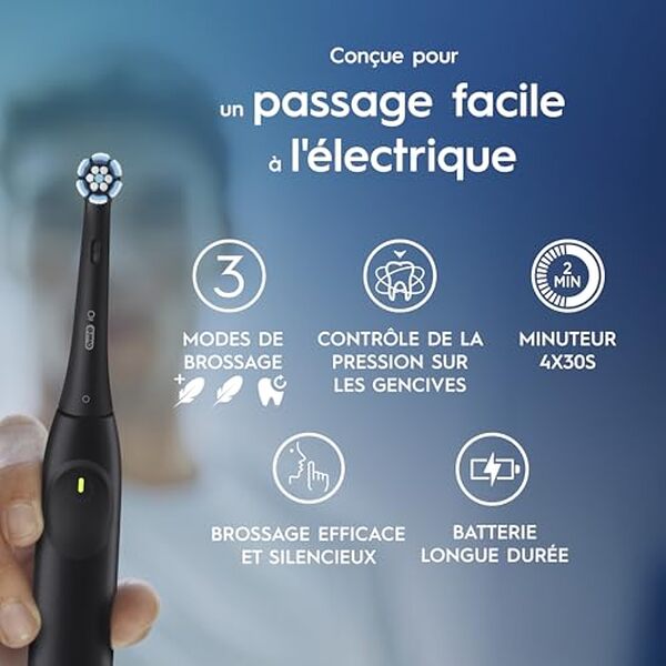 Découvrez notre avis détaillé sur la brosse à dents électrique Oral-B iO 2 : technologie de pointe, efficacité et confort d'utilisation pour une hygiène bucco-dentaire optimale