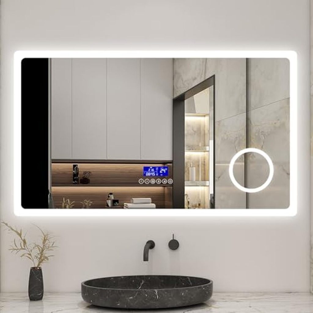 Test du miroir lumineux AICA 100x60cm : bluetooth et anti-buée